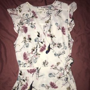 Cap Sleeve peplum wrap top